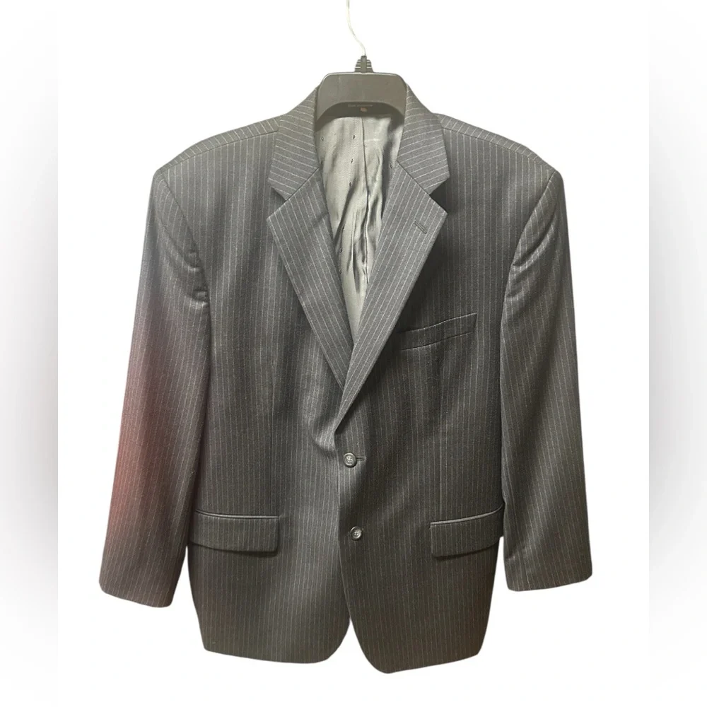 Joseph & Feiss Sport Coat Blazer Suit Jacket Wool 2 Button Dark Gray size 44R